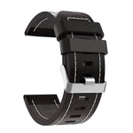 Cinturino per orologio con fibbia in acciaio in pelle cucita da 26 mm, For Garmin Fenix 5X Plus, For Garmin Fenix 3, For Garmin Fenix 3 HR, For Garmin Fenix 3 Sapphire, For Garmin Descent MK 1, For Garmin Descent MK 2, For Garmin Descent MK 2i         ...