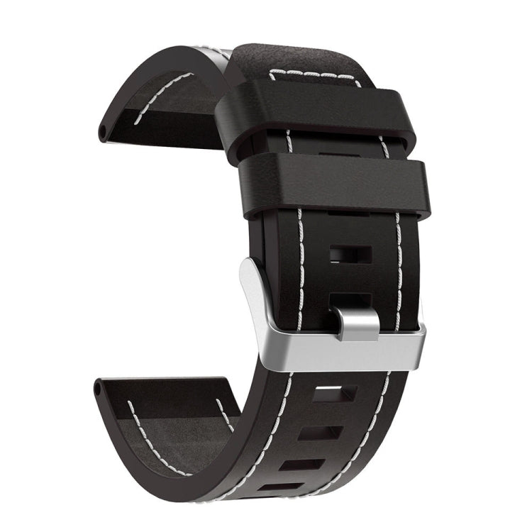 Cinturino per orologio con fibbia in acciaio in pelle cucita da 26 mm, For Garmin Fenix 5X Plus, For Garmin Fenix 3, For Garmin Fenix 3 HR, For Garmin Fenix 3 Sapphire, For Garmin Descent MK 1, For Garmin Descent MK 2, For Garmin Descent MK 2i         ...