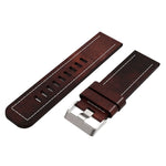 Cinturino per orologio con fibbia in acciaio in pelle cucita da 26 mm, For Garmin Fenix 5X Plus, For Garmin Fenix 3, For Garmin Fenix 3 HR, For Garmin Fenix 3 Sapphire, For Garmin Descent MK 1, For Garmin Descent MK 2, For Garmin Descent MK 2i         ...