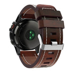Cinturino per orologio con fibbia in acciaio in pelle cucita da 26 mm, For Garmin Fenix 5X Plus, For Garmin Fenix 3, For Garmin Fenix 3 HR, For Garmin Fenix 3 Sapphire, For Garmin Descent MK 1, For Garmin Descent MK 2, For Garmin Descent MK 2i         ...