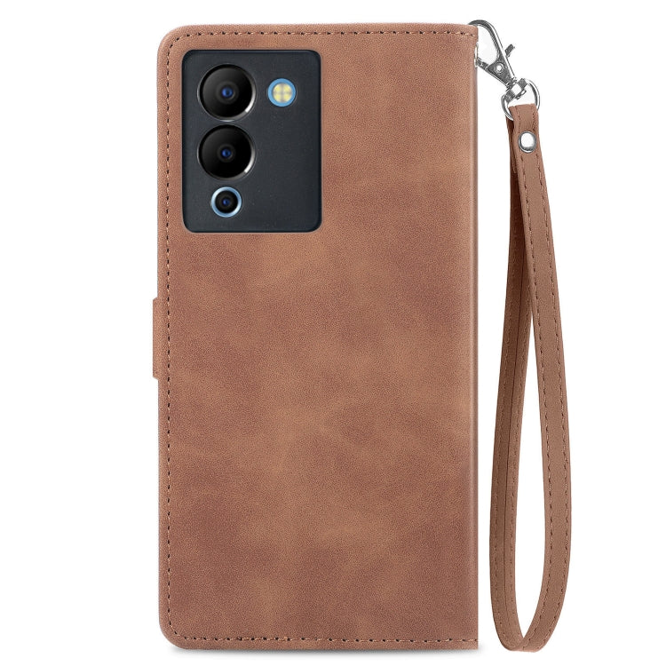 Custodia per telefono in pelle con cerniera fiore in rilievo, For Infinix Note 12 G96, For OnePlus Ace 2, For Tecno Pova Neo 5G, For vivo S15e