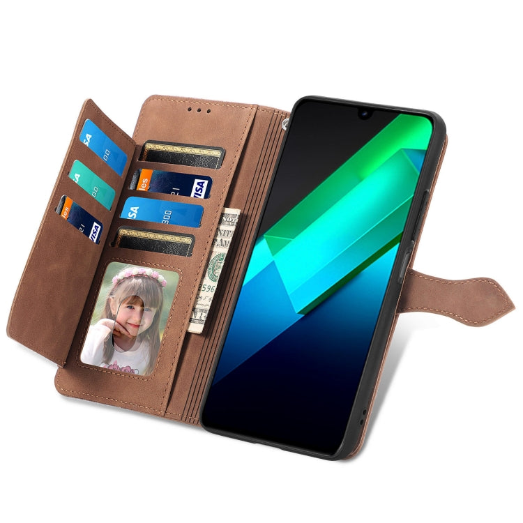 Custodia per telefono in pelle con cerniera fiore in rilievo, For Infinix Note 12 G96, For OnePlus Ace 2, For Tecno Pova Neo 5G, For vivo S15e
