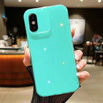 Custodia per telefono in TPU tinta unita Jelly Glitter, For iPhone X / XS, For  iPhone XR