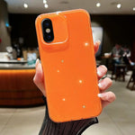 Custodia per telefono in TPU tinta unita Jelly Glitter, For iPhone X / XS, For  iPhone XR