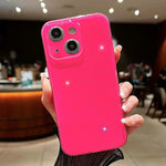 Custodia per telefono in TPU tinta unita Jelly Glitter, For iPhone 12 Pro Max, For iPhone 13