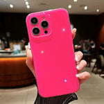 Custodia per telefono in TPU tinta unita Jelly Glitter, For iPhone 14 Pro Max