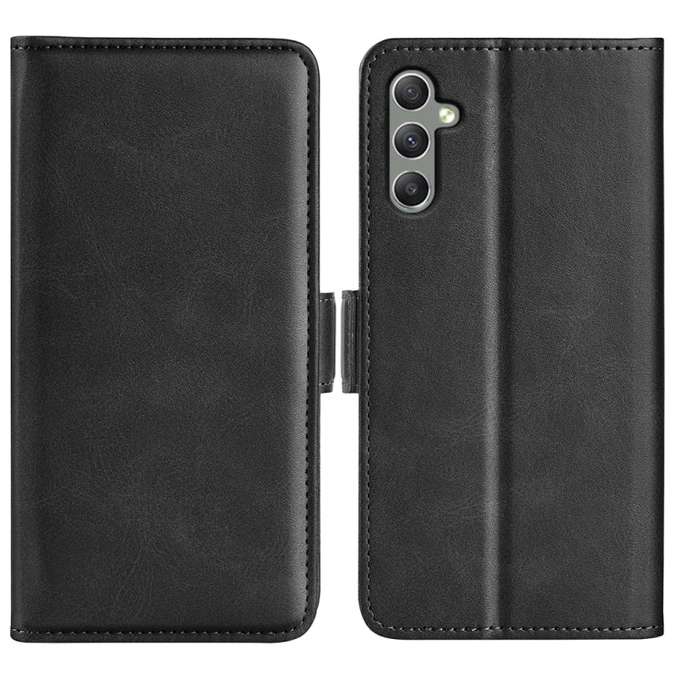 Per Samsung Galaxy A24 4G / 5G Custodia in pelle con fibbia magnetica a doppio lato, For Samsung Galaxy A24 4G / 5G