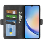 Per Samsung Galaxy A24 4G / 5G Custodia in pelle con fibbia magnetica a doppio lato, For Samsung Galaxy A24 4G / 5G