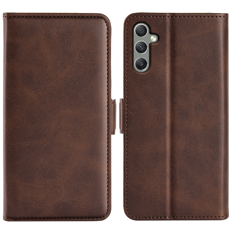 Per Samsung Galaxy A24 4G / 5G Custodia in pelle con fibbia magnetica a doppio lato, For Samsung Galaxy A24 4G / 5G