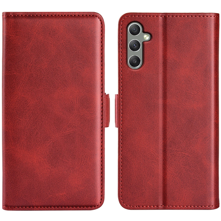 Per Samsung Galaxy A24 4G / 5G Custodia in pelle con fibbia magnetica a doppio lato, For Samsung Galaxy A24 4G / 5G