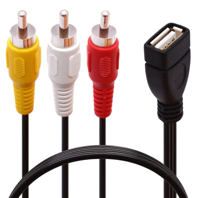 JUNSUNMAY Cavo splitter audio video maschio da USB femmina a 3 x RCA maschio, 0.2m, 1.5m