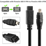 JUNSUNMAY FireWire High Speed Premium DV 800 9 pin maschio a FireWire 400 4 pin maschio IEEE 1394 cavo, 1.8m, 3m, 4.5m