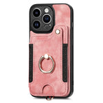 Cassa del telefono del raccoglitore della multi-carta dell'anello di retro pelle-feel, For iPhone 13, For iPhone 13 Pro, For iPhone 13 Pro Max, For iPhone 13 mini