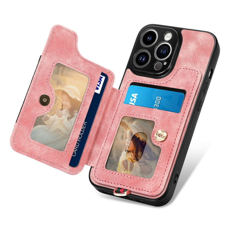 Cassa del telefono del raccoglitore della multi-carta dell'anello di retro pelle-feel, For iPhone 11, For iPhone 11 Pro, For iPhone 11 Pro Max, For iPhone X / XS