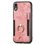 Cassa del telefono del raccoglitore della multi-carta dell'anello di retro pelle-feel, For iPhone XR, For iPhone XS Max, For iPhone SE 2022 / SE 2020, For iPhone 7 Plus / 8 Plus