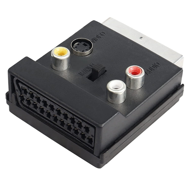 Junsunmay 21 pin Scart maschio a femmina S-Video 3 RCA adattatore commutabile in uscita convertitore audio