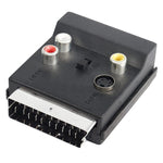 Junsunmay 21 pin Scart maschio a femmina S-Video 3 RCA adattatore commutabile in uscita convertitore audio