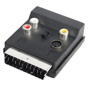 Junsunmay 21 pin Scart maschio a femmina S-Video 3 RCA adattatore commutabile in uscita convertitore audio
