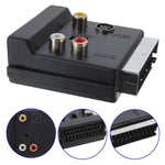 Junsunmay 21 pin Scart maschio a femmina S-Video 3 RCA adattatore commutabile in uscita convertitore audio