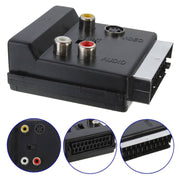 Junsunmay 21 pin Scart maschio a femmina S-Video 3 RCA adattatore commutabile in uscita convertitore audio