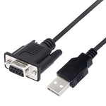 JUNSUNMAY Cavo da 6 piedi RS232 DB9 femmina a USB 2.0 da utilizzare solo per controller logico programmabile, 1.8m