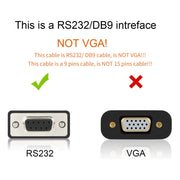 JUNSUNMAY Cavo da 6 piedi RS232 DB9 femmina a USB 2.0 da utilizzare solo per controller logico programmabile, 1.8m