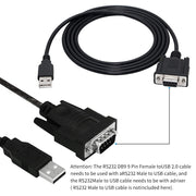 JUNSUNMAY Cavo da 6 piedi RS232 DB9 femmina a USB 2.0 da utilizzare solo per controller logico programmabile, 1.8m
