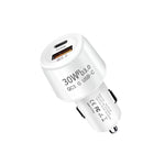 P29 48W PD30W + QC3.0 18W Caricatore per auto a doppia porta USB, P29 (Black), P29 (White)