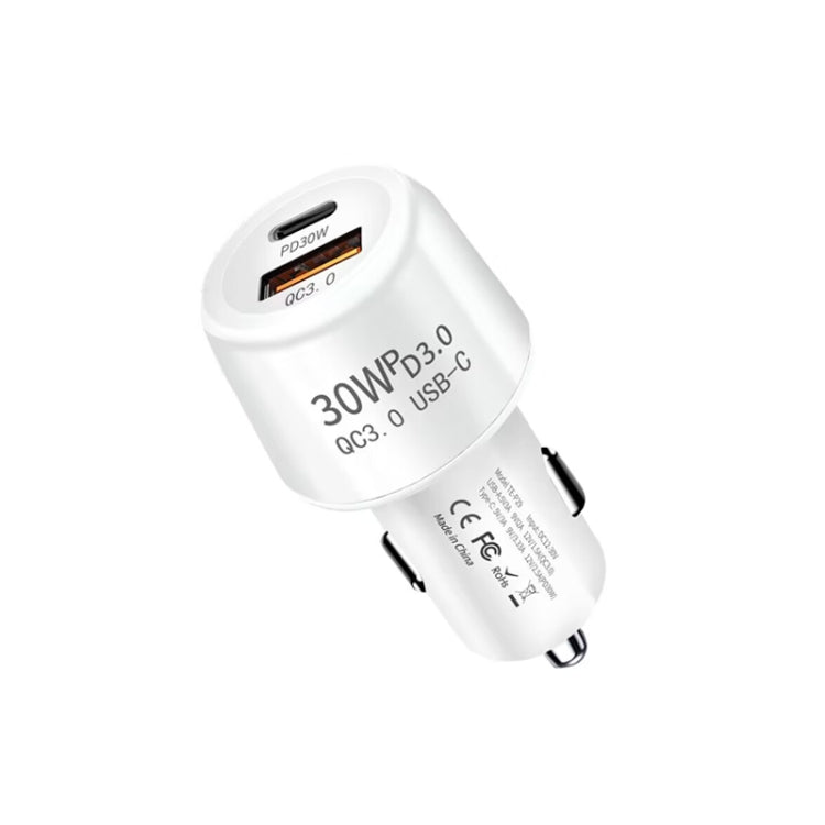 P29 48W PD30W + QC3.0 18W Caricatore per auto a doppia porta USB, P29 (Black), P29 (White)