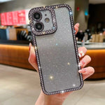 Custodia per telefono in TPU placcato con glitter sfumato diamantato, For iPhone 11, For iPhone 15 Pro Max, For iPhone 11 Pro Max