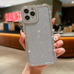 Custodia per telefono in TPU placcato con glitter sfumato diamantato, For iPhone 11, For iPhone 15 Pro Max, For iPhone 11 Pro Max