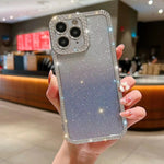 Custodia per telefono in TPU placcato con glitter sfumato diamantato, For iPhone 11, For iPhone 15 Pro Max, For iPhone 11 Pro Max