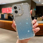 Custodia per telefono in TPU placcato con glitter sfumato diamantato, For iPhone 12, For iPhone 12 Pro, For iPhone 12 Pro Max