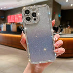 Custodia per telefono in TPU placcato con glitter sfumato diamantato, For iPhone 12, For iPhone 12 Pro, For iPhone 12 Pro Max