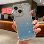 Custodia per telefono in TPU placcato con glitter sfumato diamantato, For iPhone 13 Pro Max, For iPhone 14, For iPhone 14 Pro