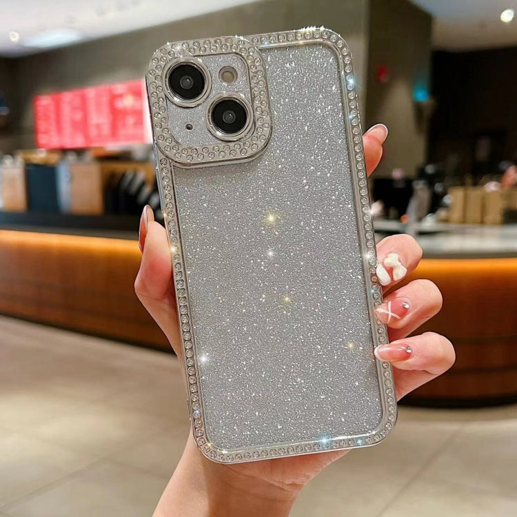 Custodia per telefono in TPU placcato con glitter sfumato diamantato, For iPhone 14 Pro Max, For iPhone 15 Plus, For iPhone 15
