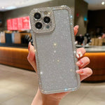 Custodia per telefono in TPU placcato con glitter sfumato diamantato, For iPhone 14 Plus, For iPhone 11 Pro