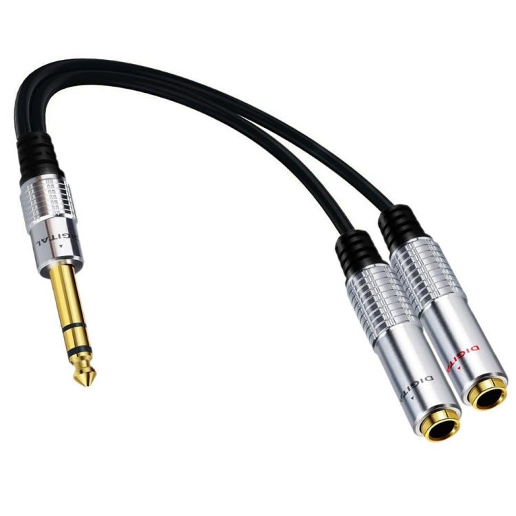 Adattatore audio stereo JUNSUNMAY maschio da 6,35 mm a doppia femmina da 6,35 mm, lunghezza: 0,2 m, Length: 0.2m