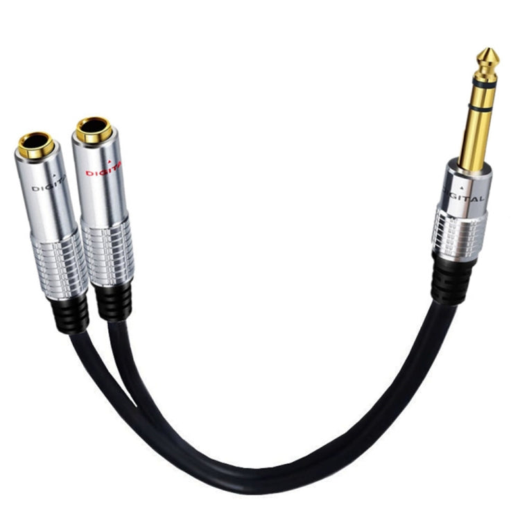 Adattatore audio stereo JUNSUNMAY maschio da 6,35 mm a doppia femmina da 6,35 mm, lunghezza: 0,2 m, Length: 0.2m