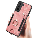 Cassa del telefono del raccoglitore della multi-carta dell'anello di retro pelle-feel, For Samsung Galaxy S21 5G, For Samsung Galaxy S21+ 5G, For Samsung Galaxy S21 Ultra 5G, For Samsung Galaxy S21 FE 5G