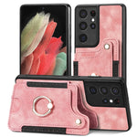 Cassa del telefono del raccoglitore della multi-carta dell'anello di retro pelle-feel, For Samsung Galaxy S21 5G, For Samsung Galaxy S21+ 5G, For Samsung Galaxy S21 Ultra 5G, For Samsung Galaxy S21 FE 5G