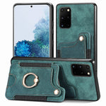 Cassa del telefono del raccoglitore della multi-carta dell'anello di retro pelle-feel, For Samsung Galaxy S20+, For Samsung Galaxy S20 FE, For Samsung Galaxy A54 5G, For Samsung Galaxy A53 5G