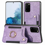 Cassa del telefono del raccoglitore della multi-carta dell'anello di retro pelle-feel, For Samsung Galaxy S20+, For Samsung Galaxy S20 FE, For Samsung Galaxy A54 5G, For Samsung Galaxy A53 5G