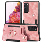 Cassa del telefono del raccoglitore della multi-carta dell'anello di retro pelle-feel, For Samsung Galaxy S20+, For Samsung Galaxy S20 FE, For Samsung Galaxy A54 5G, For Samsung Galaxy A53 5G