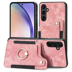 Cassa del telefono del raccoglitore della multi-carta dell'anello di retro pelle-feel, For Samsung Galaxy S20+, For Samsung Galaxy S20 FE, For Samsung Galaxy A54 5G, For Samsung Galaxy A53 5G
