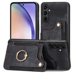 Cassa del telefono del raccoglitore della multi-carta dell'anello di retro pelle-feel, For Samsung Galaxy S20+, For Samsung Galaxy S20 FE, For Samsung Galaxy A54 5G, For Samsung Galaxy A53 5G