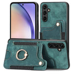 Cassa del telefono del raccoglitore della multi-carta dell'anello di retro pelle-feel, For Samsung Galaxy S20+, For Samsung Galaxy S20 FE, For Samsung Galaxy A54 5G, For Samsung Galaxy A53 5G