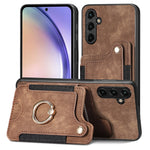 Cassa del telefono del raccoglitore della multi-carta dell'anello di retro pelle-feel, For Samsung Galaxy S20+, For Samsung Galaxy S20 FE, For Samsung Galaxy A54 5G, For Samsung Galaxy A53 5G