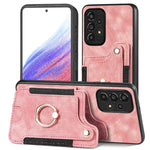 Cassa del telefono del raccoglitore della multi-carta dell'anello di retro pelle-feel, For Samsung Galaxy S20+, For Samsung Galaxy S20 FE, For Samsung Galaxy A54 5G, For Samsung Galaxy A53 5G