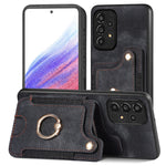 Cassa del telefono del raccoglitore della multi-carta dell'anello di retro pelle-feel, For Samsung Galaxy S20+, For Samsung Galaxy S20 FE, For Samsung Galaxy A54 5G, For Samsung Galaxy A53 5G
